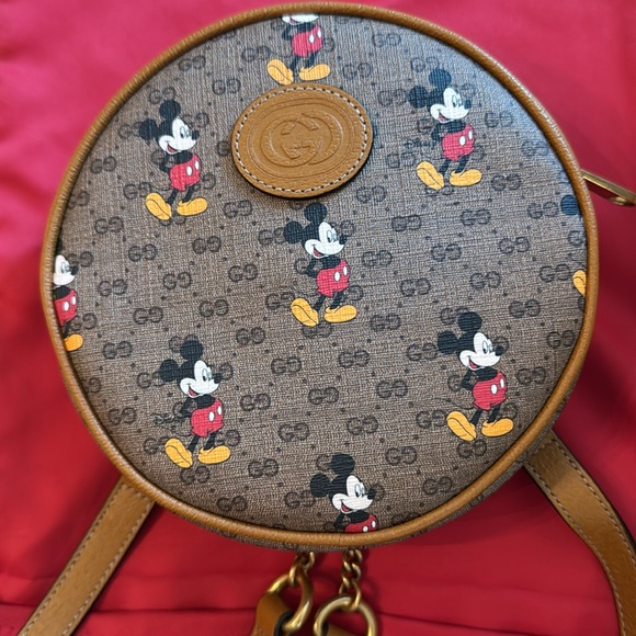 Gucci x Disney Mini Vintage GG Supreme Mickey Mouse Round Backpack - Picture 1 of 12